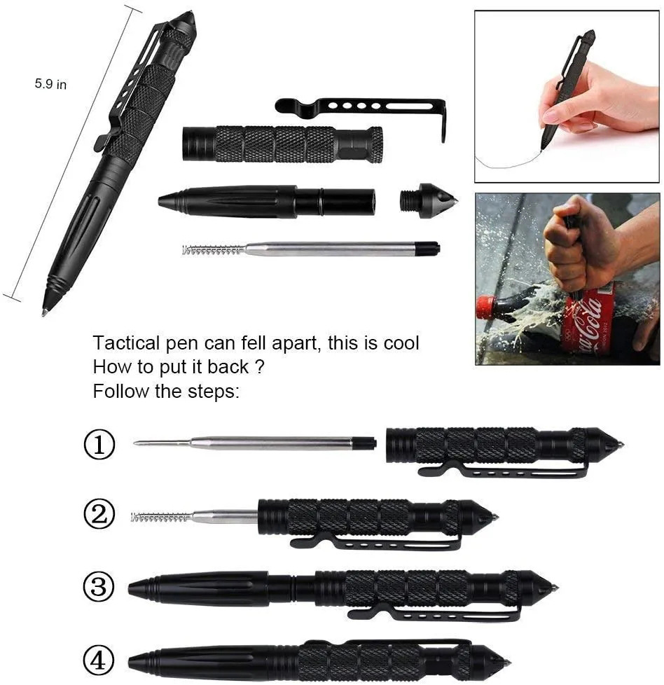 Outdoor Self-Defense B2 Tungsten Steel Tip Tactical Defense Pen EDC Detail 2