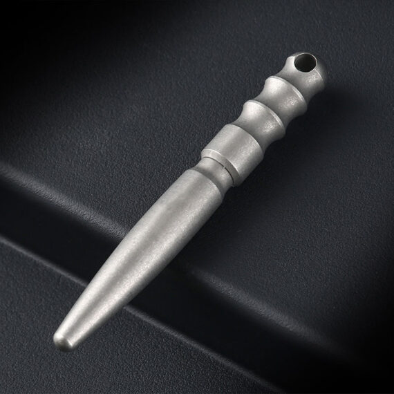 Stone Washed Titanium Alloy EDC Tactical Pen Mini Self-Defense Pen Window Breaker Camping Pen 2
