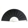 All Black Fan Aluminum Alloy Metal Fan Bones Tai Chi Fan