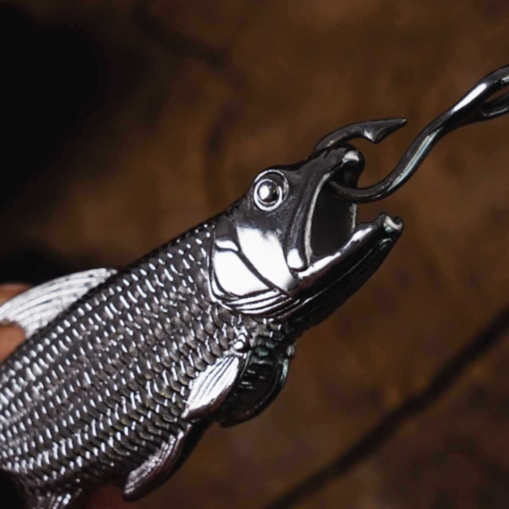 Stainless Steel Fish Keychain Bottle Opener Multifunctional Pendant 3