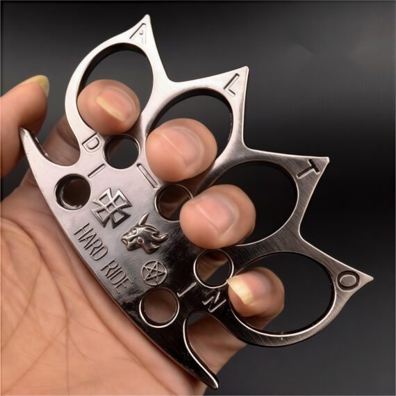 Bull Head Geometric Brass Knuckles Tactical Knuckle Duster EDC