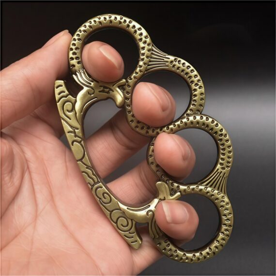 Antique bronze knuckles featuring cloud engravings for heritage protection