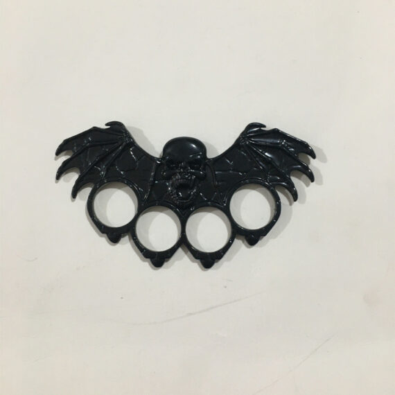 Black Bat Skull Zinc Alloy Knuckle 4-Finger Self-Defense Dual-Finger Escape Tool Breakdown