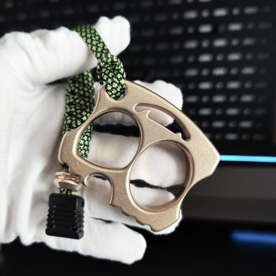 Brass Stonewashed Personalized Multi-Tool Bottle Opener & Self-Defense Knuckle 2
