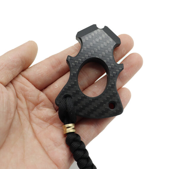 Carbon Fiber Single-Finger U-Shape Knuckle Glove Vehicle-Carried Portable Weapon