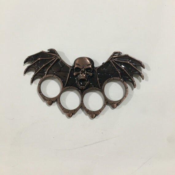 Copper Bat Skull Zinc Alloy Knuckle 4-Finger Self-Defense Dual-Finger Escape Tool Breakdown