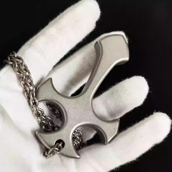 Covert Self-Defense Cross Knuckle Pendant - Necklace & Keychain Tool Details
