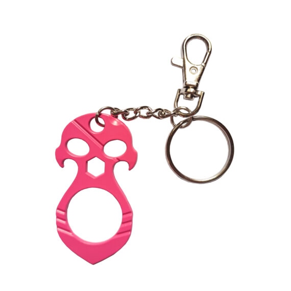 Pink Skull Multi-Tool Keychain with Bottle Opener Can Opener & Emergency Window Breaker