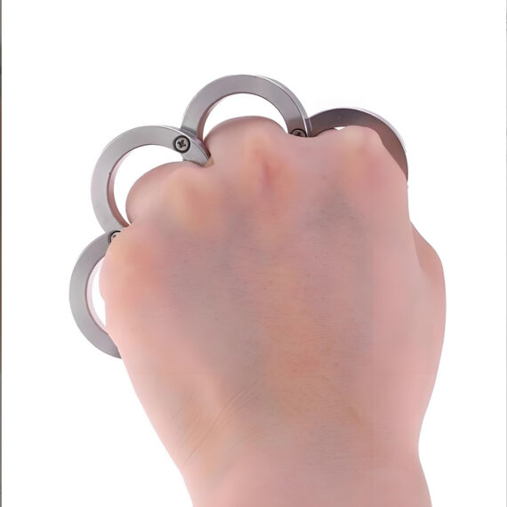 Stainless Steel Covert Outdoor Self-Defense Knuckle 4-Finger Tactical Impact Tool User