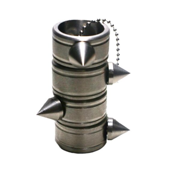 Stainless Steel Multi-Function Outdoor Keychain Tool with Glass Breaker Self-Defense Ring 3