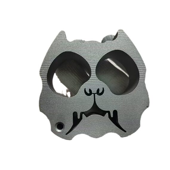 18mm High Hardness Titanium Alloy Dual Finger Self Defense Knuckle Guard with Window Breaker