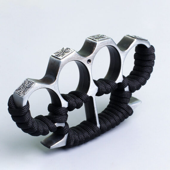 Ancient Silver Color Hand Brace Zinc Alloy Four-Finger Knuckle Guard with Strap