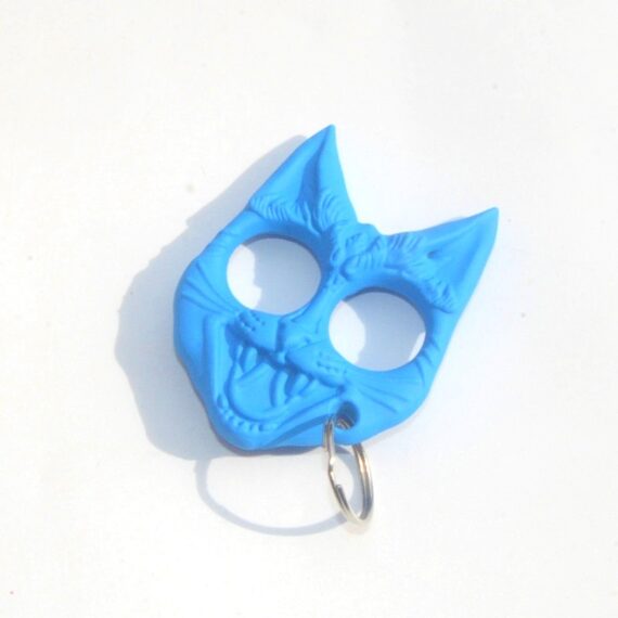 Blue Cat Tactical Keychain Single-Finger Window Breaker & Self-Defense Knuckles