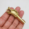 Brass Dragon Head Survival Whistle Keychain