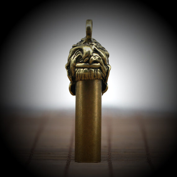 Brass Sun Wukong Monkey King Survival Whistle Car Keychain Accessory Back