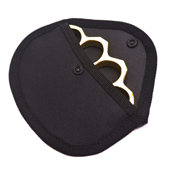 Tactical Knuckles Pouch Black Nylon Cover Dual Snaps