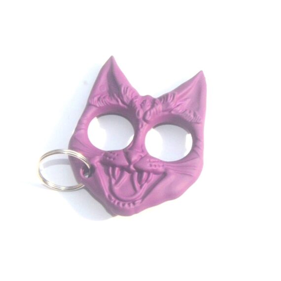 Purple Cat Tactical Keychain Single-Finger Window Breaker & Self-Defense Knuckles