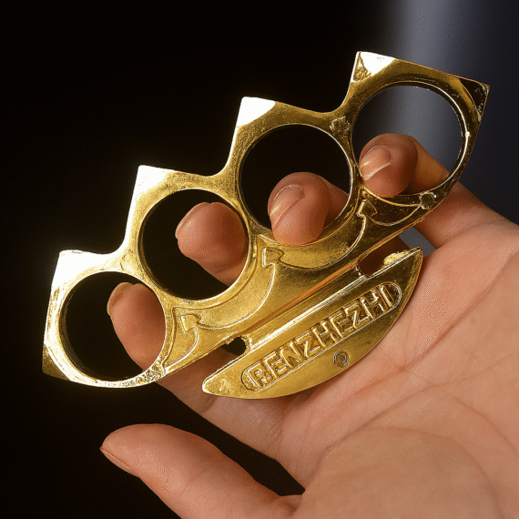 gold RENZHEZHI brass knuckles