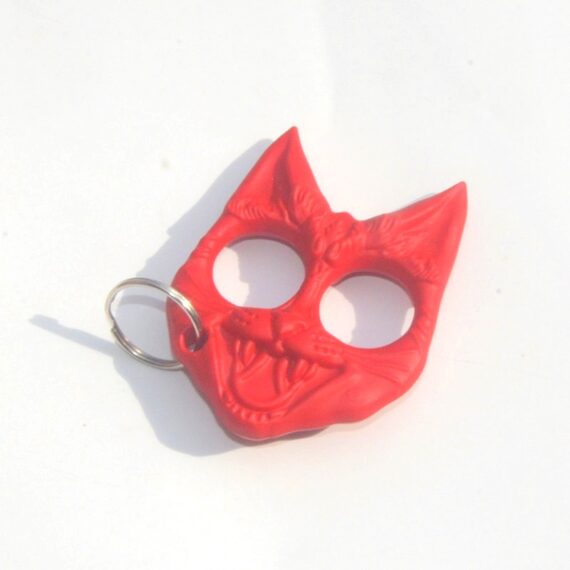 Red Cat Tactical Keychain Single-Finger Window Breaker & Self-Defense Knuckles