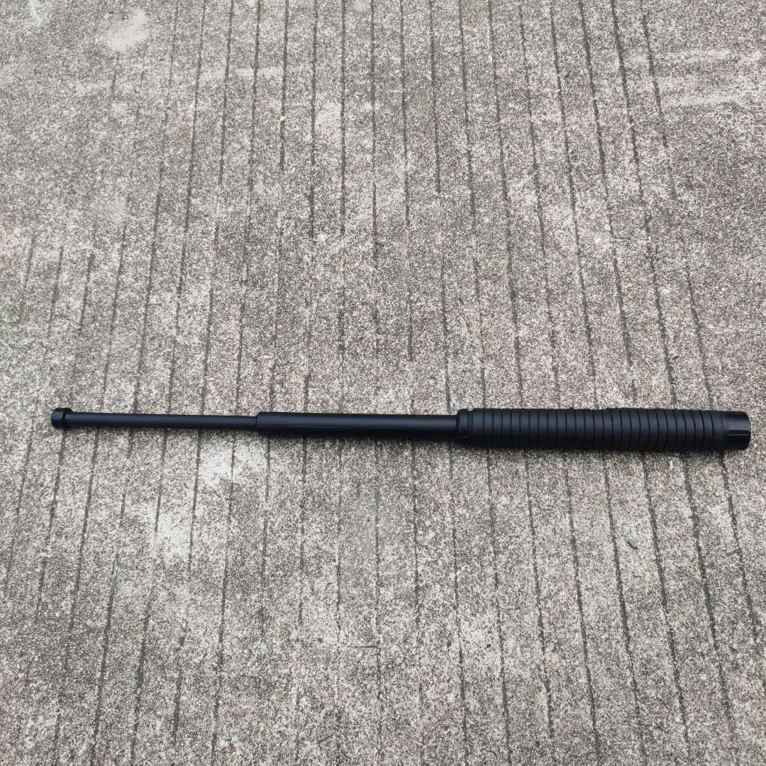 Rubber Triple-Section Expandable Baton for Self-Defense Expanded