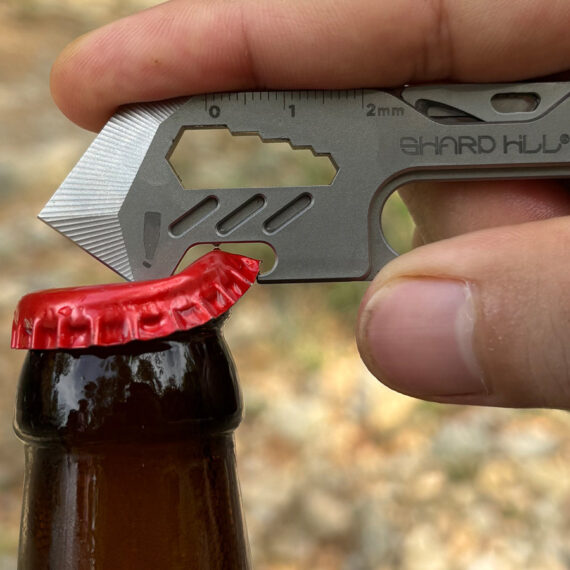 Titanium Alloy Multi-functional EDC Outdoor Survival Keychain Tool with Knife and Bottle Opener
