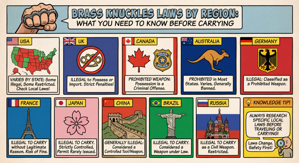 Brass Knuckles Laws by Region: What You Need to Know Before Carrying
