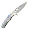 Colorful Shell Handle Damascus VG10 Outdoor Pocket Knife 3