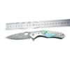 Colorful Shell Handle Damascus VG10 Outdoor Pocket Knife 4
