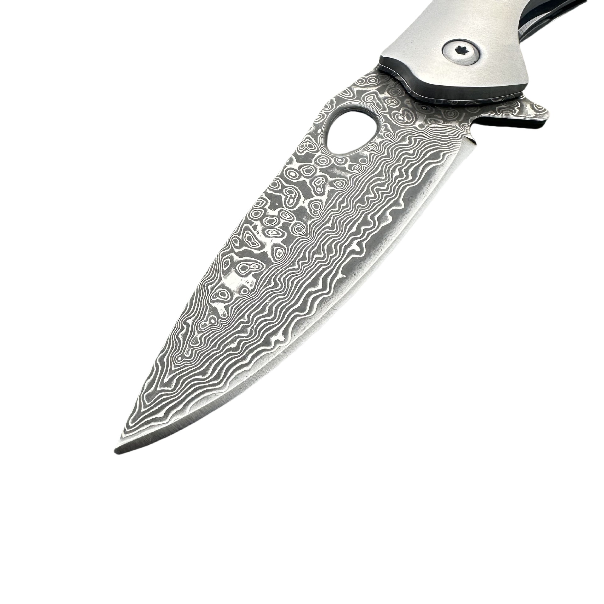 Colorful Shell Handle Damascus VG10 Outdoor Pocket Knife 7