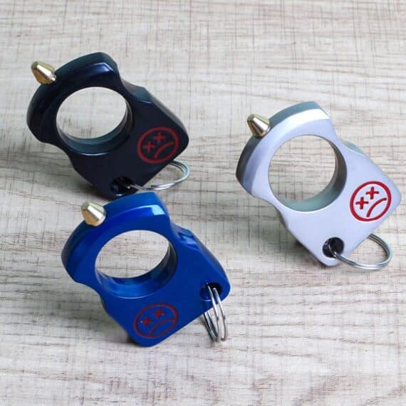 Crying Face Single Brass Knuckle Multifunction Women Self Defense EDC Keychain (2)