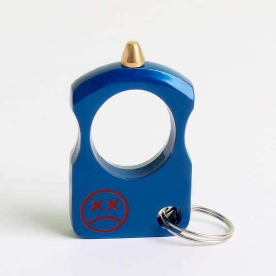 Crying Face Single Brass Knuckle Multifunction Women Self Defense EDC Keychain (6)
