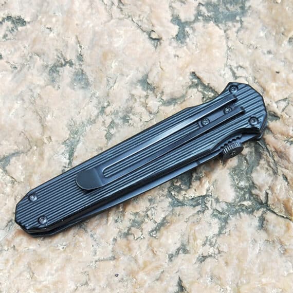 Lightweight Outdoor Aluminum Handle Black Oxide Tactical Folding Knife (3)