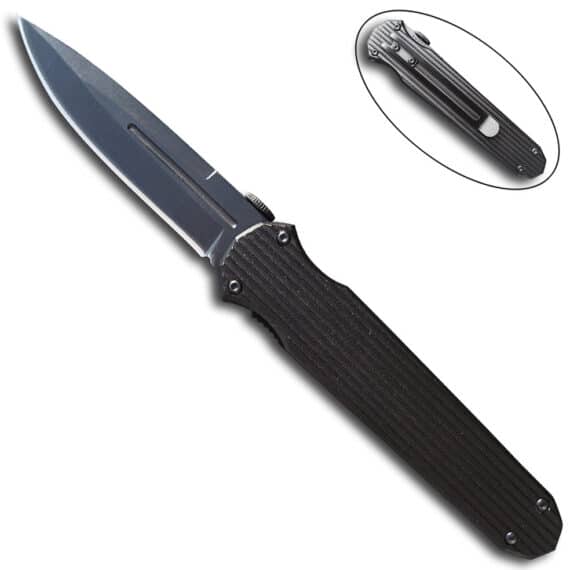 Lightweight Outdoor Aluminum Handle Black Oxide Tactical Folding Knife