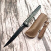 Outdoor Portable Folding Self-Defense Pocket Knife with Leather Sheath 1