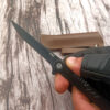 Outdoor Portable Folding Self-Defense Pocket Knife with Leather Sheath 10