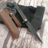 Outdoor Portable Folding Self-Defense Pocket Knife with Leather Sheath 2