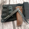 Outdoor Portable Folding Self-Defense Pocket Knife with Leather Sheath 7
