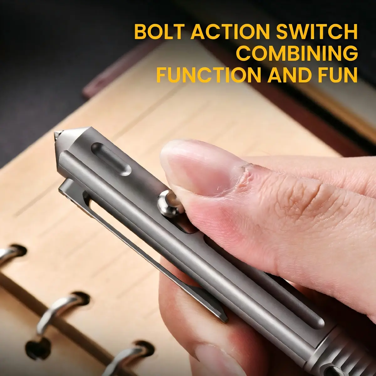 Pioneer Titanium Alloy Tactical Pen with Tungsten Steel Glass Breaker - Image 6