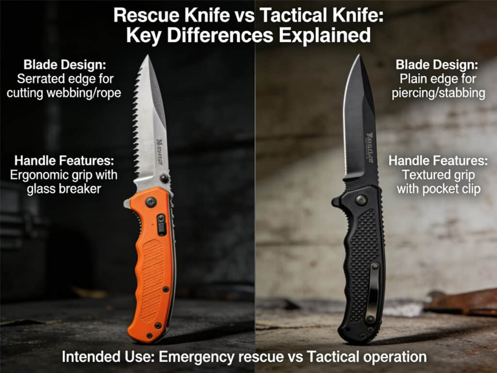 Rescue Knife vs Tactical Knife Key Differences Explained