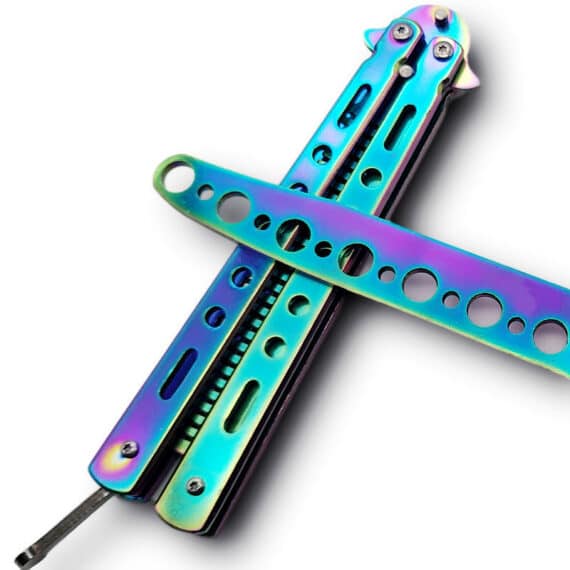 Stainless Steel Practice Trainer Tactical Knife for Beginners (9)