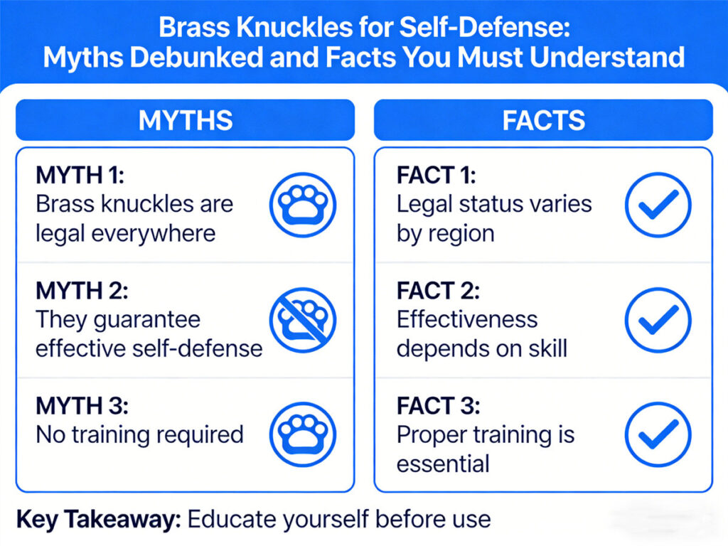 Brass Knuckles for Self-Defense Myths Debunked and Facts You Must Understand