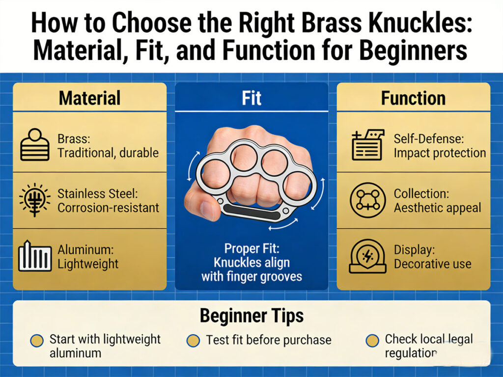 How to Choose the Right Brass Knuckles Material, Fit, and Function for Beginners
