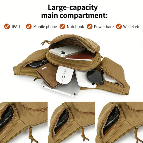 Multi-Function Outdoor Tactical Waist Pack with Concealed Holster (8)