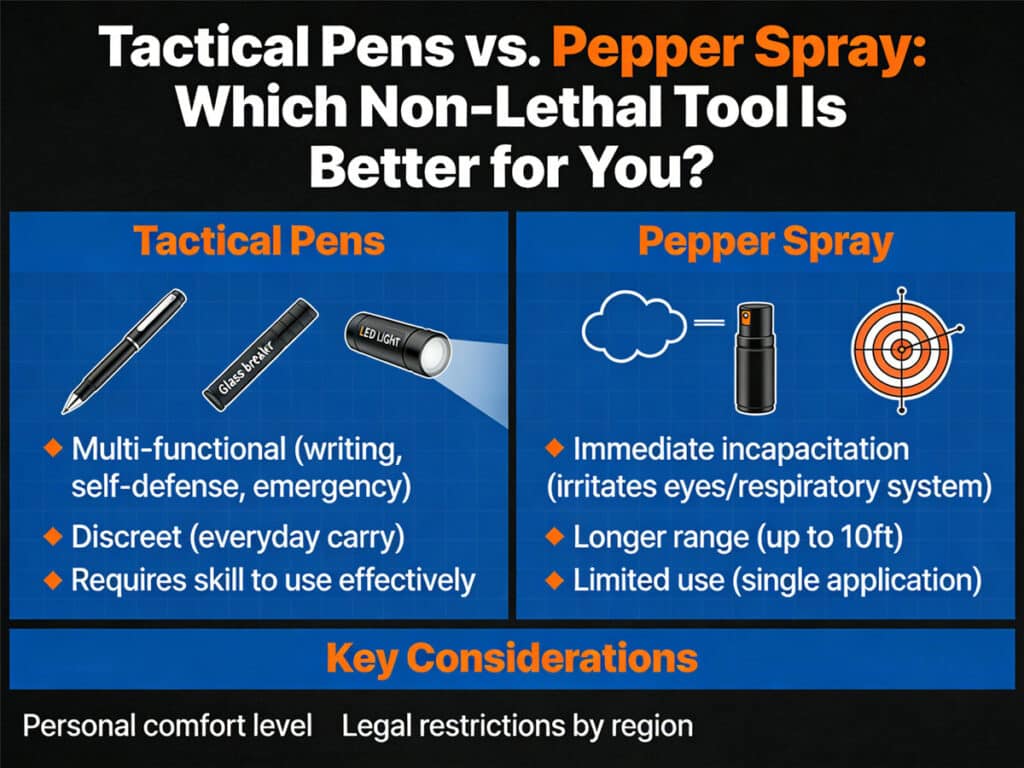 Tactical Pens vs. Pepper Spray Which Non-Lethal Tool Is Better for You