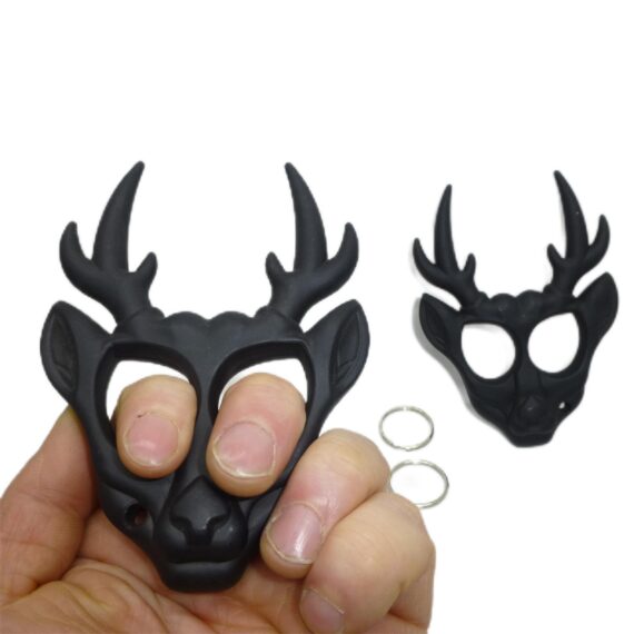 Deer Head Self-Defense Keychain Knuckle Duster