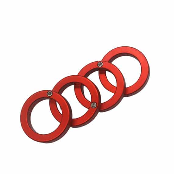 Aluminum Alloy Foldable EDC Rescue Ring 4 Finger Brass Knuckle Red