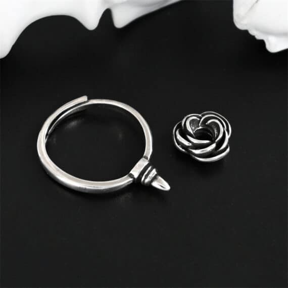 Dark Rose Women's Anti-Attack Rotating Ring (2)