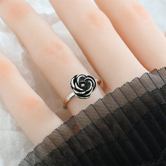 Dark Rose Women's Anti-Attack Rotating Ring (5)