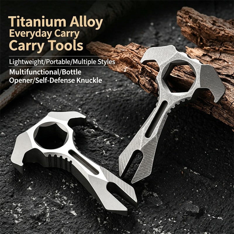 Titanium Alloy EDC Portable Pry Bar Multitool