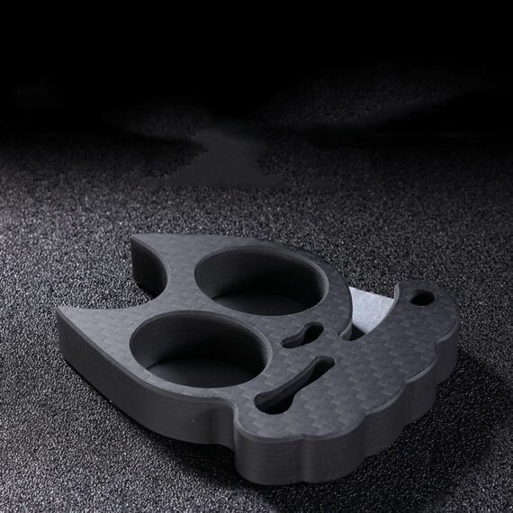 Carbon Fiber Cat-Head Two-Finger Knuckle Duster (2)